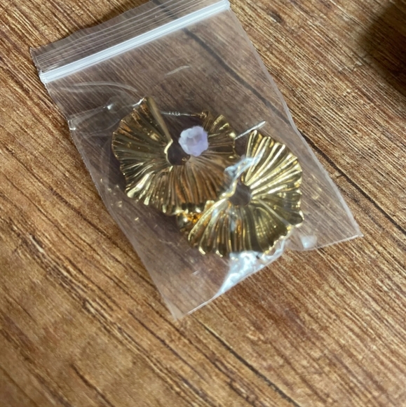 Gold toned Boho Hoop Earrings - Picture 2 of 3